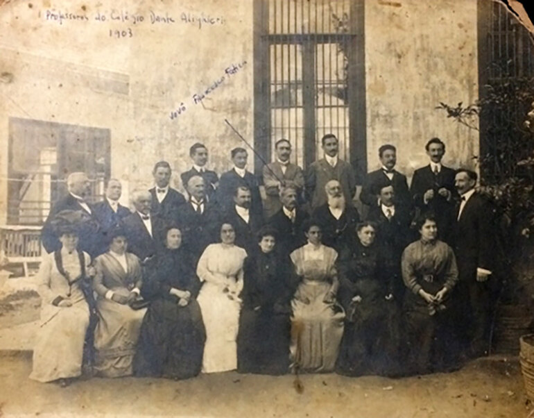Professores da Escola Dante Alighieri - 1903